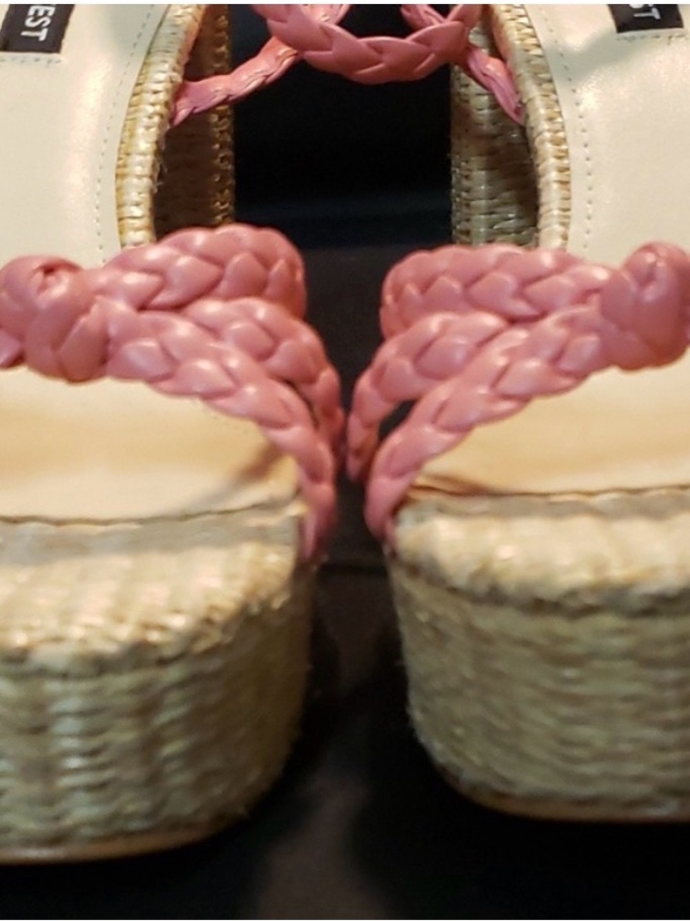 Nine West Pink Platform Retro Pinup Girl Wedges - Picture 6 of 6